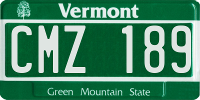 VT license plate CMZ189