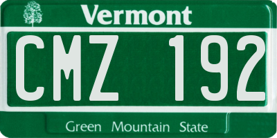 VT license plate CMZ192