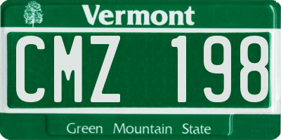 VT license plate CMZ198