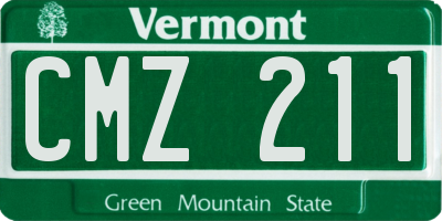 VT license plate CMZ211