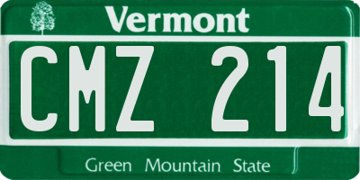 VT license plate CMZ214