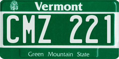 VT license plate CMZ221