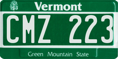VT license plate CMZ223