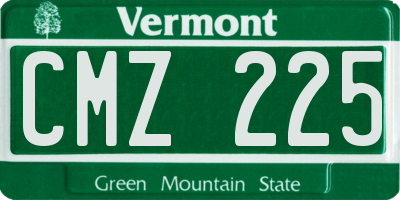 VT license plate CMZ225