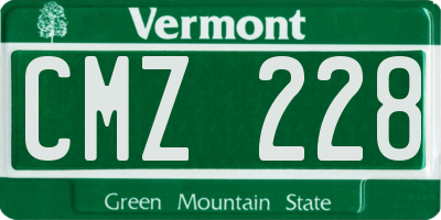 VT license plate CMZ228