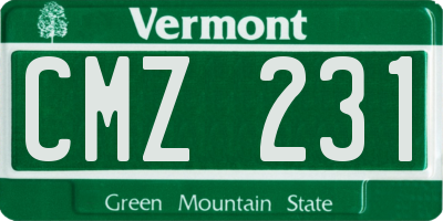 VT license plate CMZ231