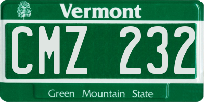 VT license plate CMZ232
