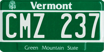 VT license plate CMZ237