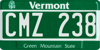 VT license plate CMZ238