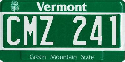 VT license plate CMZ241
