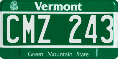 VT license plate CMZ243