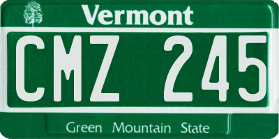 VT license plate CMZ245