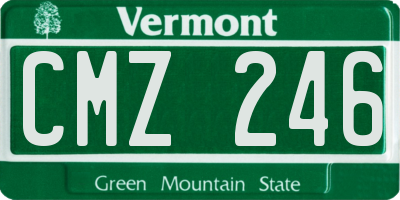 VT license plate CMZ246