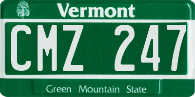 VT license plate CMZ247
