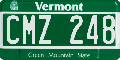 VT license plate CMZ248