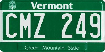 VT license plate CMZ249