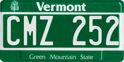 VT license plate CMZ252