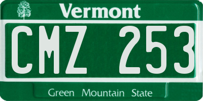 VT license plate CMZ253