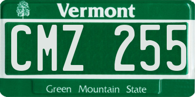 VT license plate CMZ255