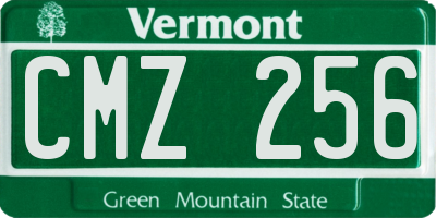 VT license plate CMZ256
