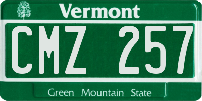 VT license plate CMZ257