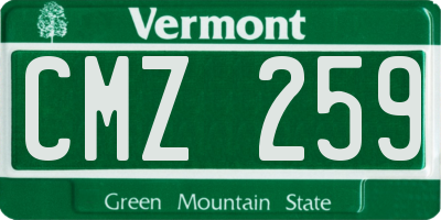 VT license plate CMZ259
