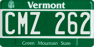 VT license plate CMZ262