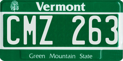 VT license plate CMZ263
