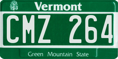 VT license plate CMZ264