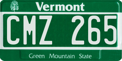 VT license plate CMZ265