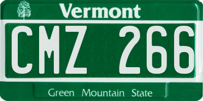 VT license plate CMZ266