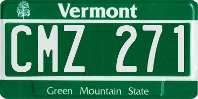 VT license plate CMZ271