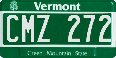 VT license plate CMZ272