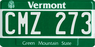 VT license plate CMZ273