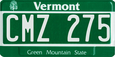 VT license plate CMZ275