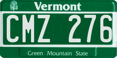 VT license plate CMZ276