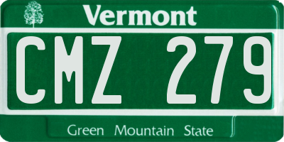 VT license plate CMZ279