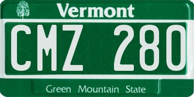VT license plate CMZ280