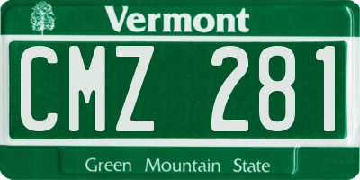 VT license plate CMZ281