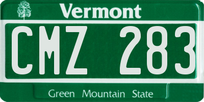 VT license plate CMZ283