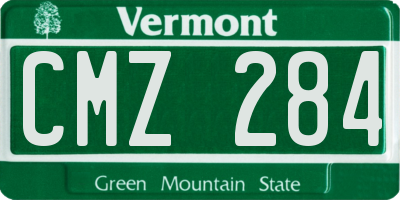 VT license plate CMZ284