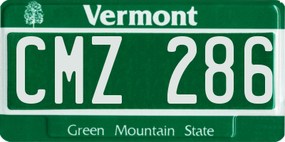 VT license plate CMZ286