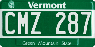 VT license plate CMZ287