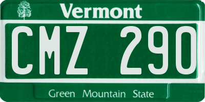 VT license plate CMZ290