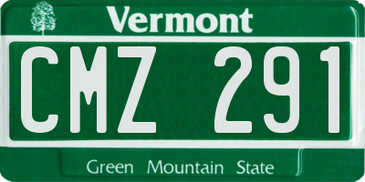 VT license plate CMZ291