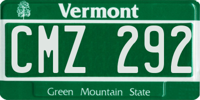 VT license plate CMZ292