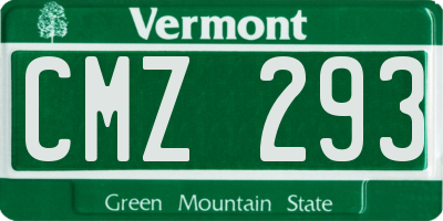 VT license plate CMZ293