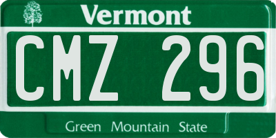 VT license plate CMZ296