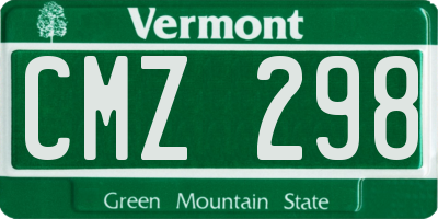 VT license plate CMZ298