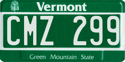 VT license plate CMZ299